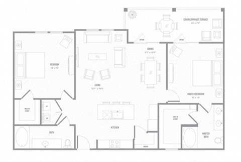 MOL B5 floor plan at Reveal on the Lake, Rowlett, TX